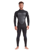Body Glove Phoenix men's black 4/3mm back-zip fullsuit wetsuit with gray chest panel