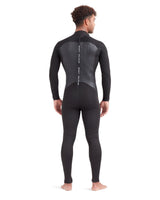 Body Glove Phoenix men's black 4/3mm back-zip fullsuit wetsuit, rear view