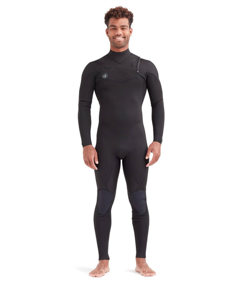Body Glove Phoenix 3/2mm men's black chest-zip full wetsuit, front view