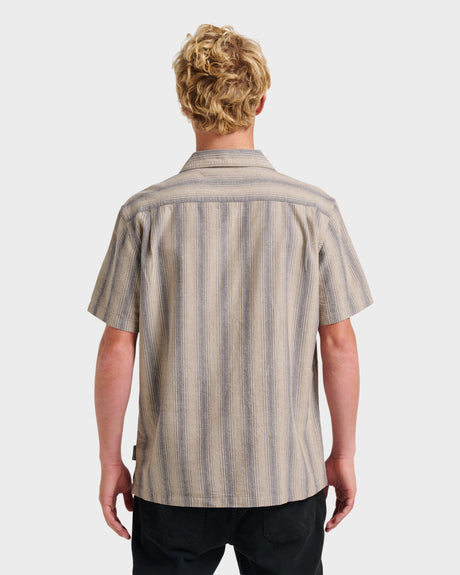Quiksilver Oxford Stripe Casual Short Sleeve