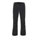 Women's insulated ski pants with cargo pockets and zippered front pockets on white background.
