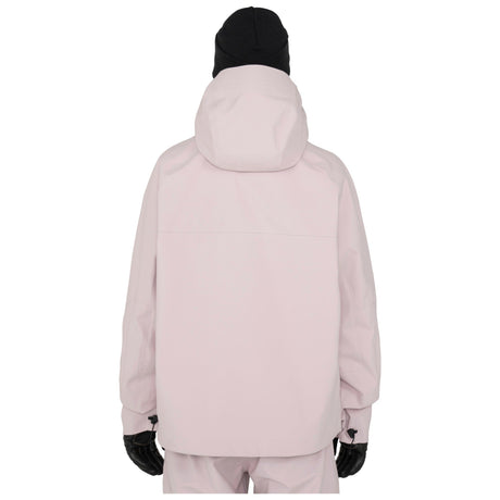 Armada Chromatic 3-layer ski jacket shown from back with hood up and gloves