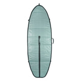 Padded surfboard bag with carry strap and handle for mid-length boards