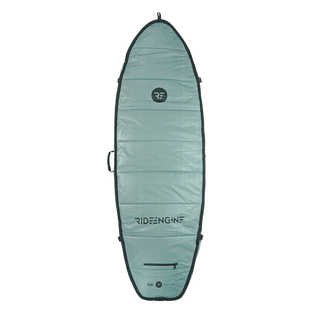Ride Engine Solar Shield Mid-Length surfboard bag with padded quilted exterior and carry handles