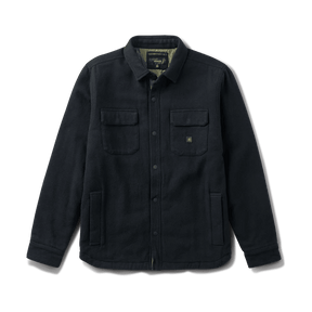 Roark Backwoods dark navy overshirt with snap buttons and dual chest pockets