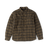 Roark Backwoods flannel shirt jacket with plaid pattern, snap buttons, and dual chest pockets