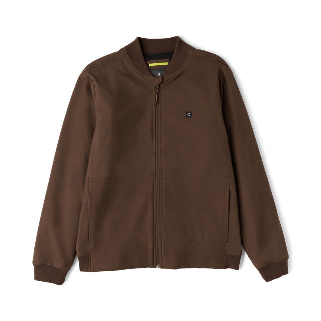 Roark men's full-zip bomber jacket with ribbed collar, cuffs, and side pockets