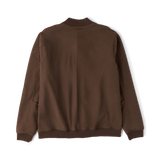 Roark men's bomber jacket shown from the back with ribbed collar and cuffs