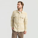Roark Nordsman Jacquard cream patterned shirt jacket with dual chest pockets