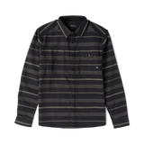 Roark Diablo long sleeve button-up shirt with horizontal stripes and chest pocket