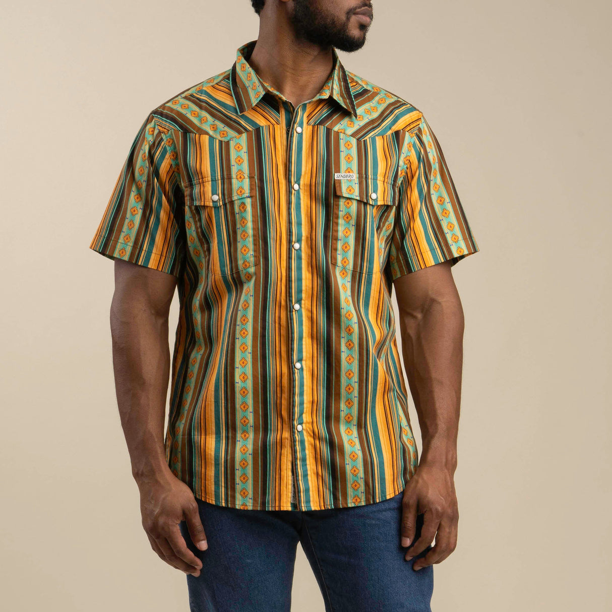 Sendero Serape Pearl Snap Short Sleeve