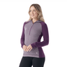 Smartwool Women's Classic Thermal Merino Base Layer 1/2 Zip Hoodie - Violet - Purple Iris