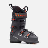Lange Shadow ski boot with four buckle closure system and orange accent detailing