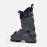 Lange Shadow ski boot shown from rear angle with buckle closure and pull strap