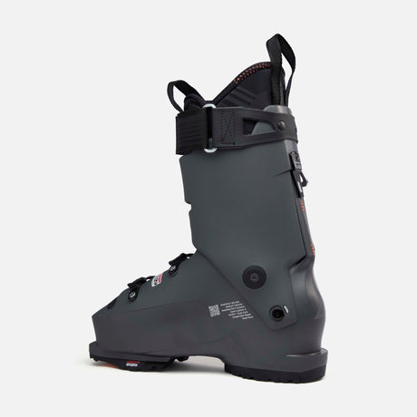 Lange Shadow 120 MV GW alpine ski boot with buckle closure and pull strap, side view