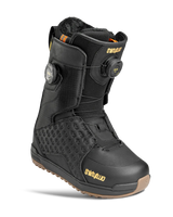 ThirtyTwo Lashed Double BOA women's snowboard boot in black with gold accents and gum sole