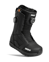 ThirtyTwo STW Double BOA women's black snowboard boot with dual BOA dials and faux fur lining
