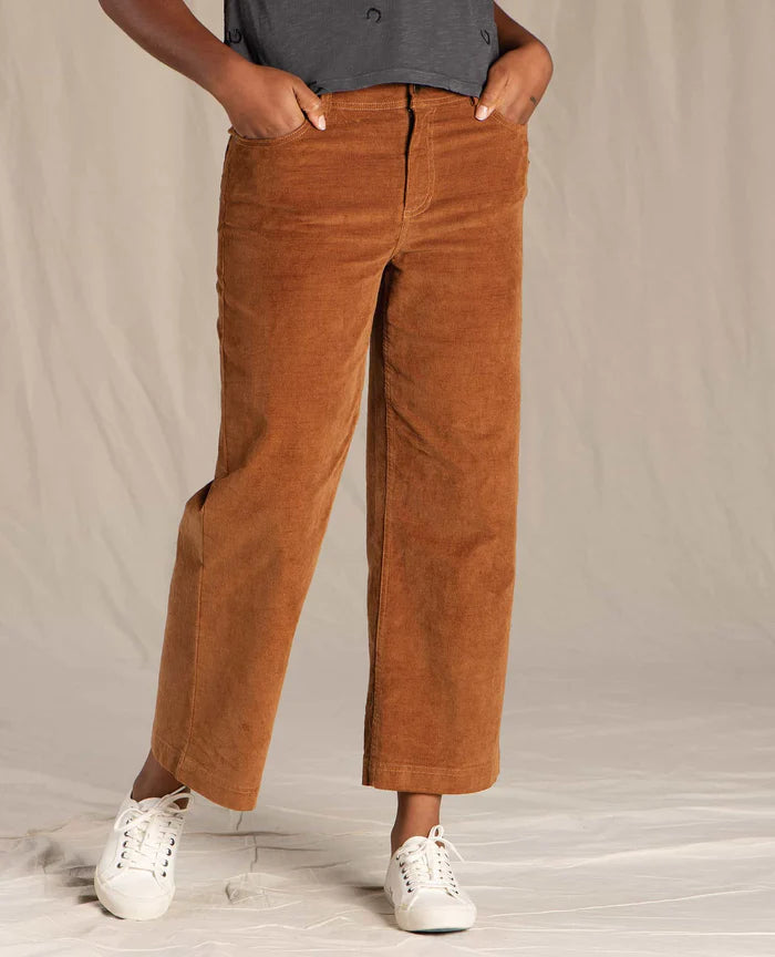 Toad & Co. Women's Karuna Cord Wide Leg Pant - Brown Sugar