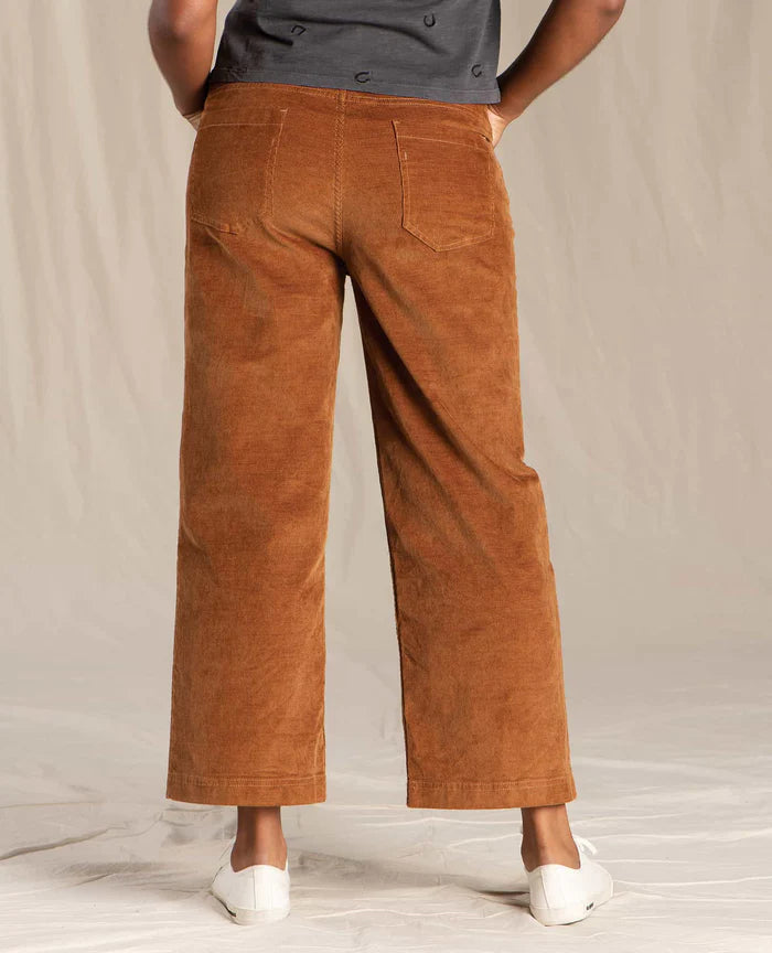 Toad & Co. Women's Karuna Cord Wide Leg Pant - Brown Sugar