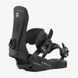 Union Force black snowboard binding with highback, ankle and toe straps, Stage 9 Duraflex base