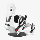 Union Neo snowboard binding in white and black with Duraflex ST baseplate