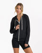 Vuori Women's Halo Performance Hoodie 2.0 - Black Heather