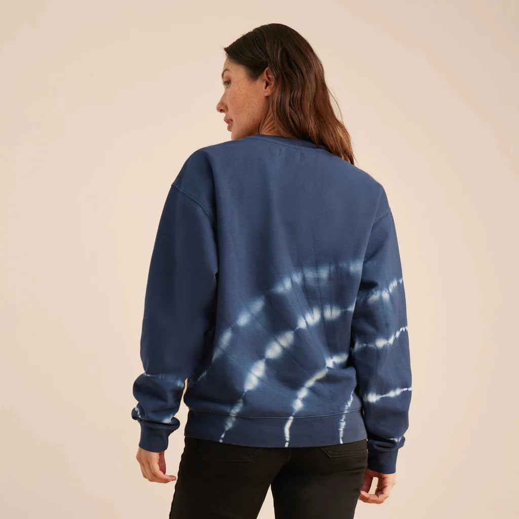 Roark Shibori Fleece Sweatshirt - Deep Blue
