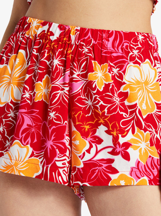 Roxy Easy Does It High Waist Shorts - Hilo Hibiscus