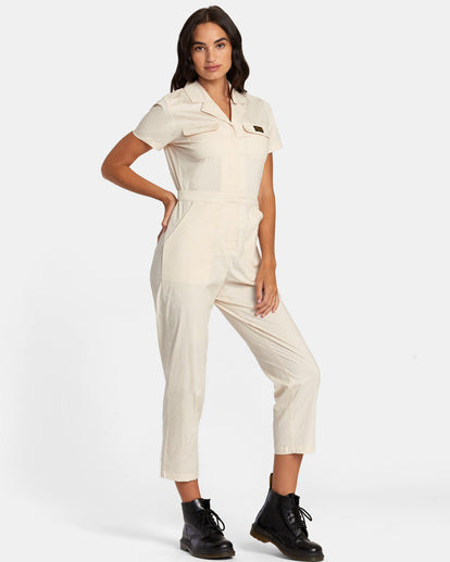 RVCA Recession Collection Jumpsuit - Latte