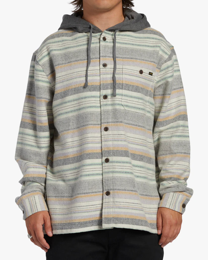 Billabong Baja Hooded Flannel Shirt - Jade Stone