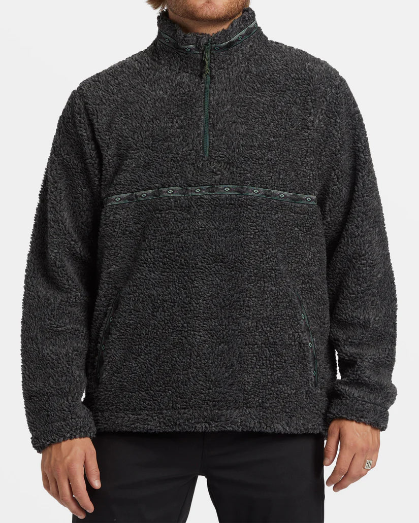 Billabong Boundary Tombstone Fleece Half-Zip Pullover - Black Heather