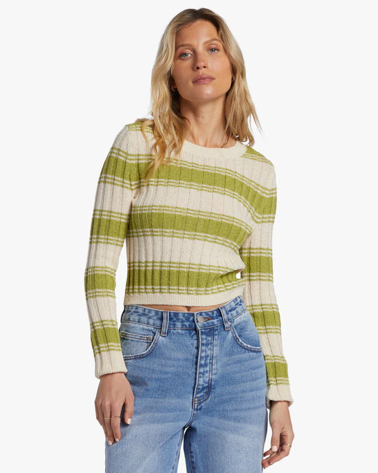 Billabong Clare Crew Neck Sweater - Palm Green