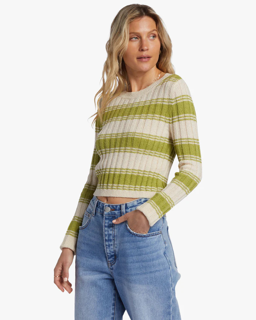 Billabong Clare Crew Neck Sweater - Palm Green