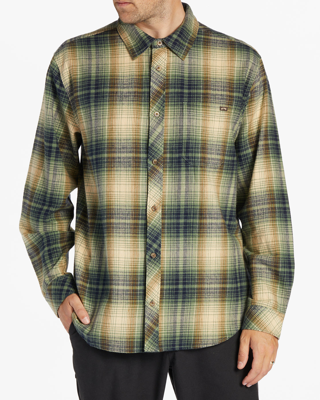 Billabong Coastline Flannel Long Sleeve Shirt - Sage