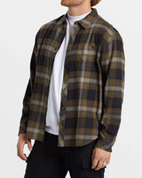 Billabong Coastline Long Sleeve Flannel Shirt - Military