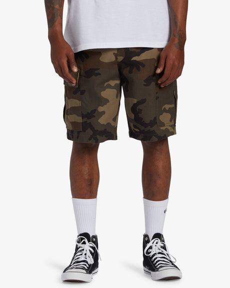 Billabong Combat Cargo Military Shorts - Military Camo