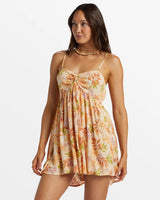 Billabong Day Glow Floral Romper - Peach Whip