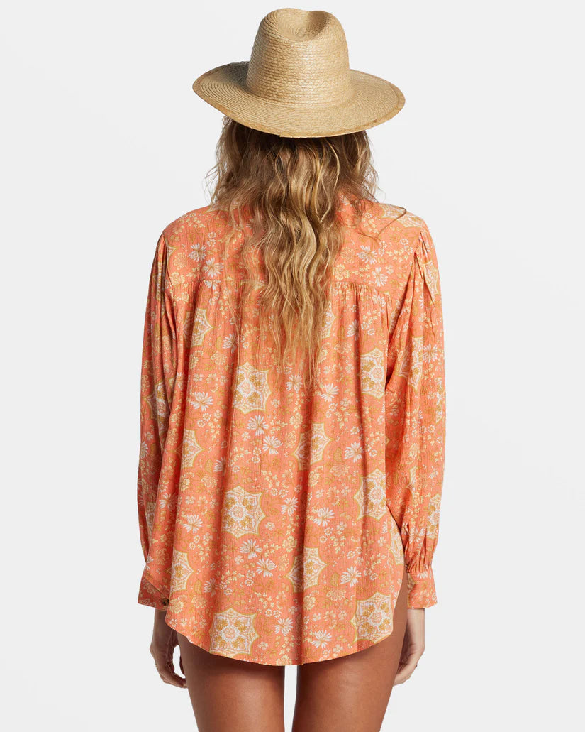 Billabong Dream Space Blouse - Sweet Papaya