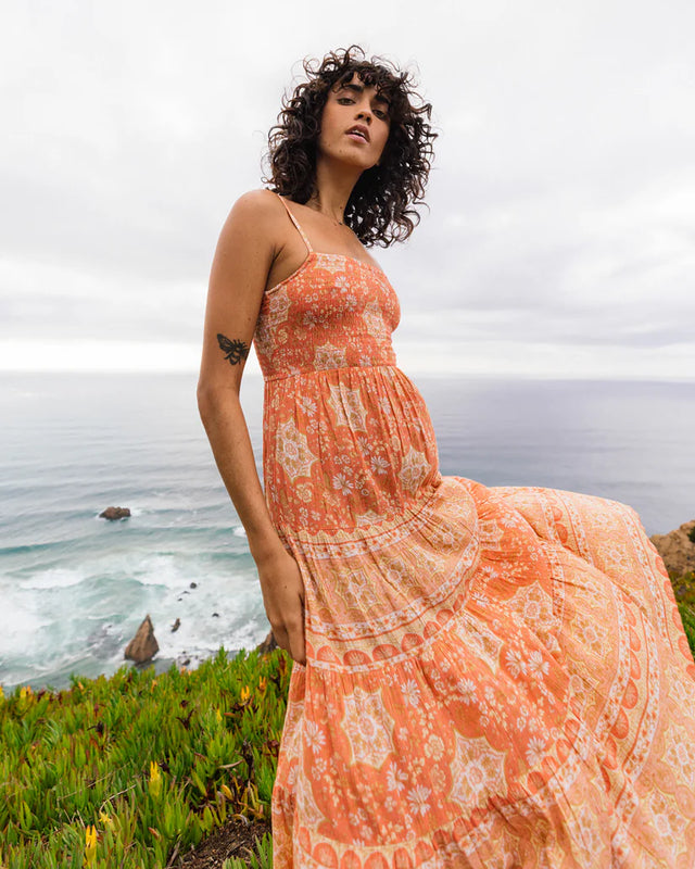 Billabong Dream Space Midi Dress - Sweet Papaya