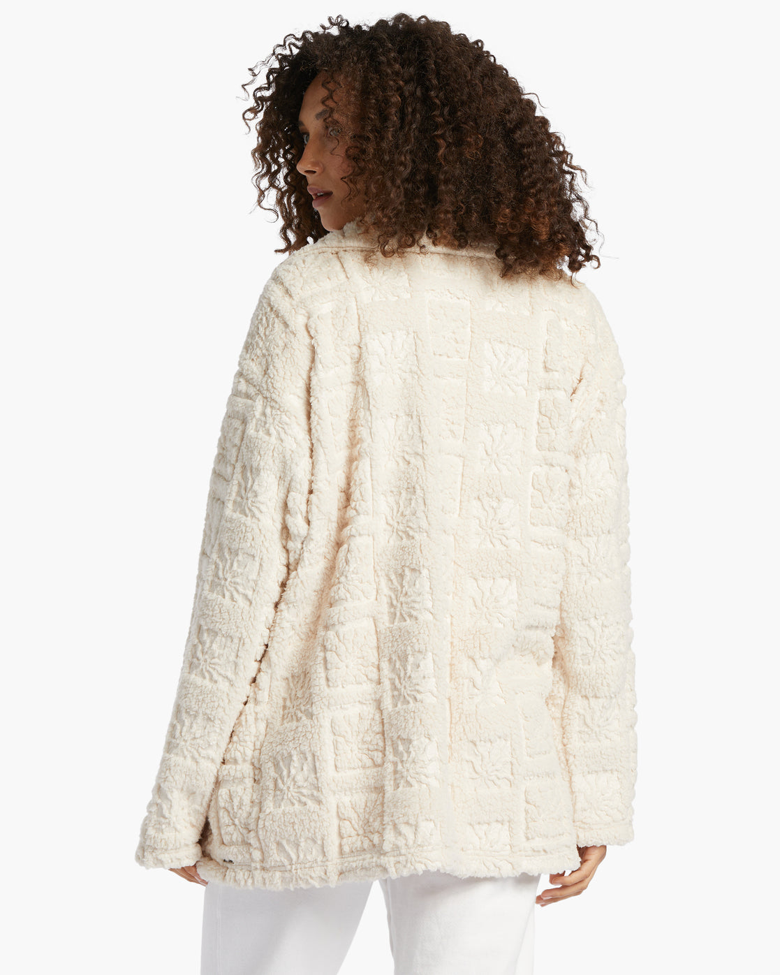 Load image into Gallery viewer, Billabong Fairbanks Button-Up Teddy Bear Jacket - White Cap
