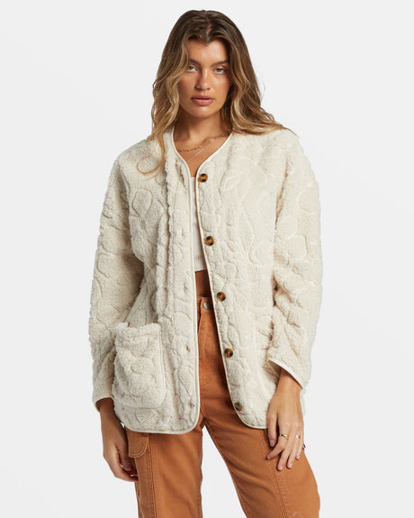 Billabong Fireside Cozy Buttoned Fleece Jacket