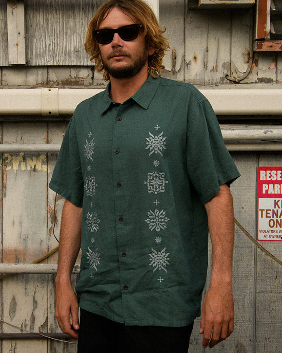 Billabong Frequency Short Sleeve Woven Shirt - Marine Green