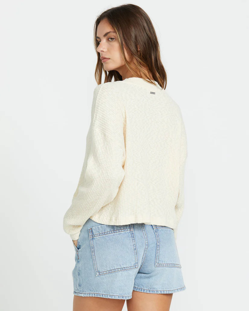 Billabong Good Catch Long Sleeve Knit - Whitecap