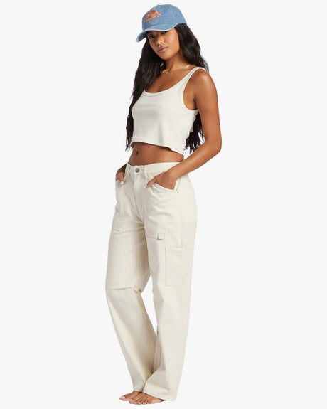 Billabong Leia Cargo Pants - White Cap