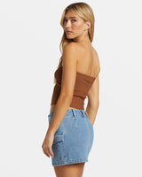 Billabong Lennox Tube Fitted Bandeau Top - Toasted Coconut