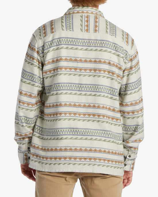 Billabong Offshore Jacquard Flannel Long Sleeve Shirt - Chino