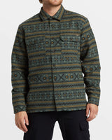 Billabong Offshore Jacquard Flannel Long Sleeve Shirt - Slate Green