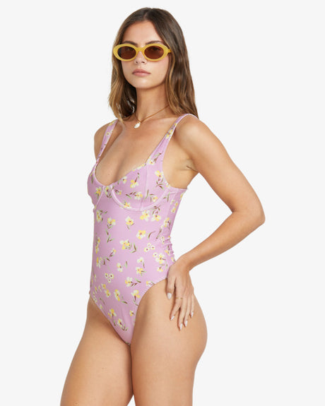 Billabong Peaceful Petals Chloe One Piece - Amethyst Smoke