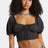 Billabong Posy Crop Tops - Black Sands