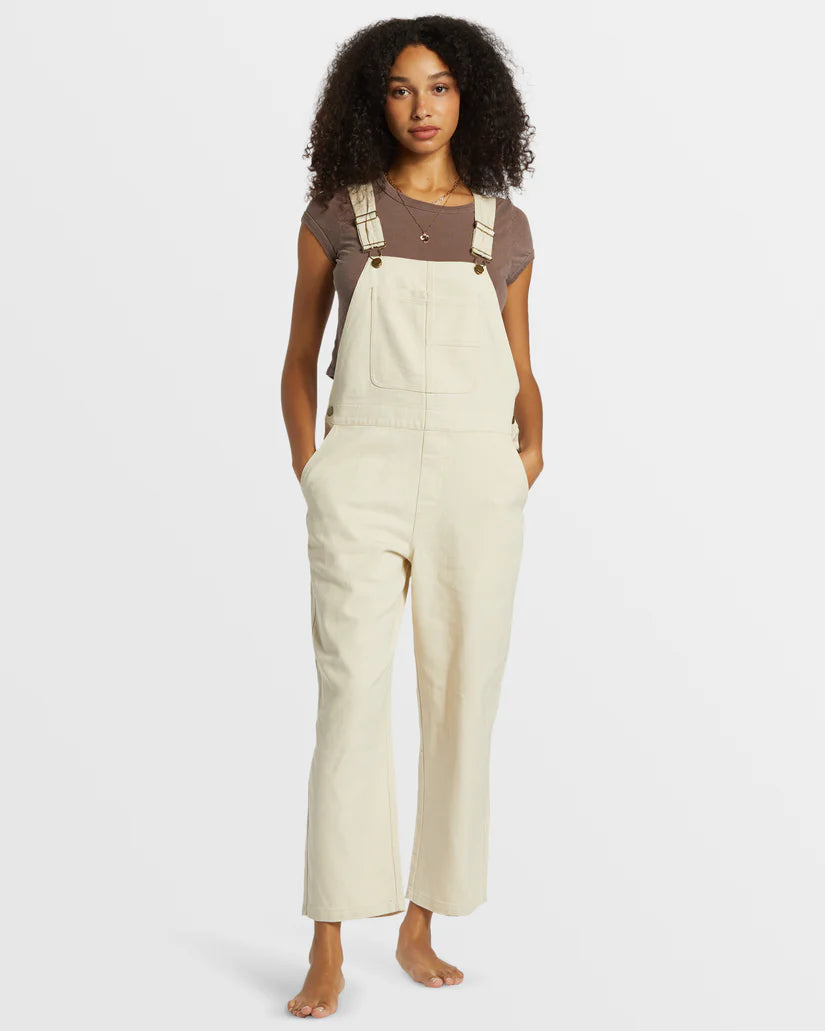 Billabong Sand Canyon Denim Overall - Whitecap